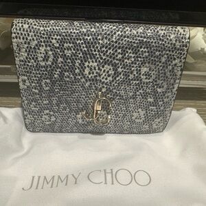 Jimmy Choo Lizard Print Leather Wallet